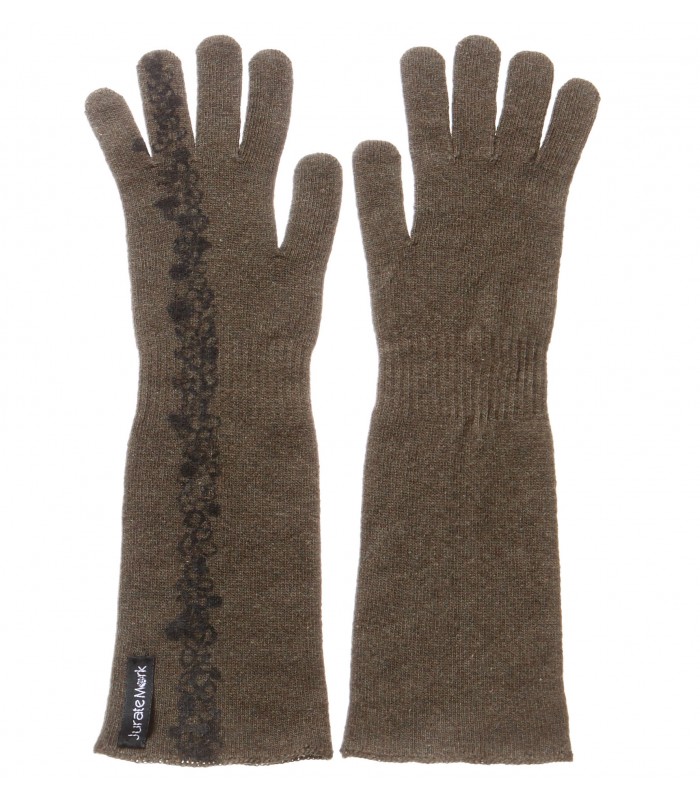 Cashmere Blend gloves with tattoo style decoration packaged in Signature box